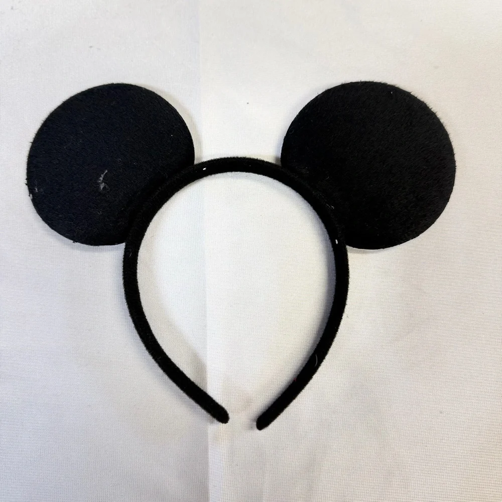 Mickey &‎ Minnie Mouse Ear Headbands 2 Piece Set Black Ears Red Bow